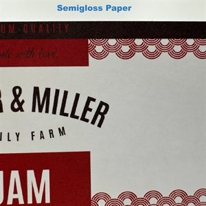 Semigloss papper (FSC) etikett test rulle - 10 cm x 4 meter